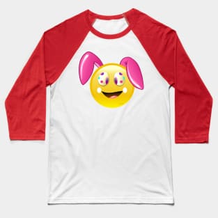 Easter Ears Emoji Shirt, bunny boys Girl Baseball T-Shirt